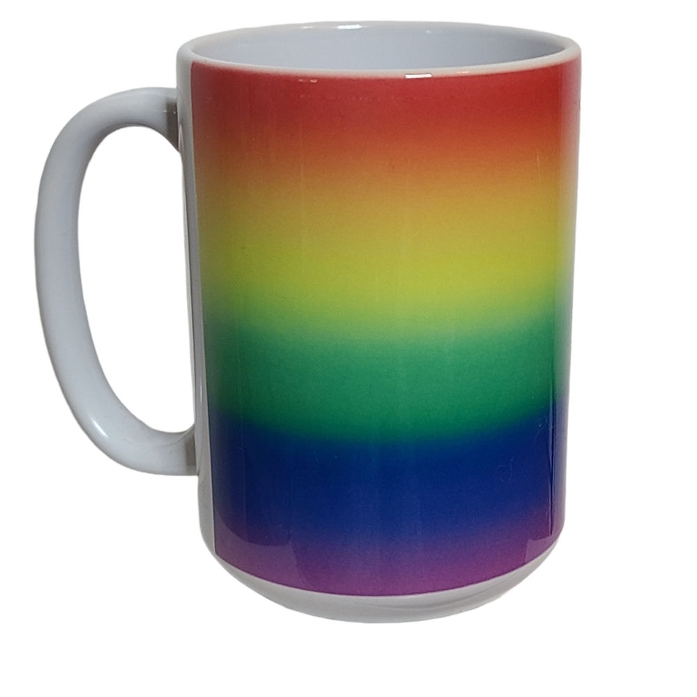 Rainbow gradient coffee mug